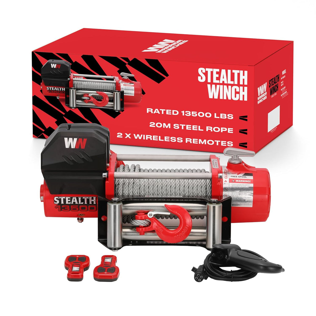 Stealth Winches 13500lb V2 12v Electric Winch (Steel Rope)