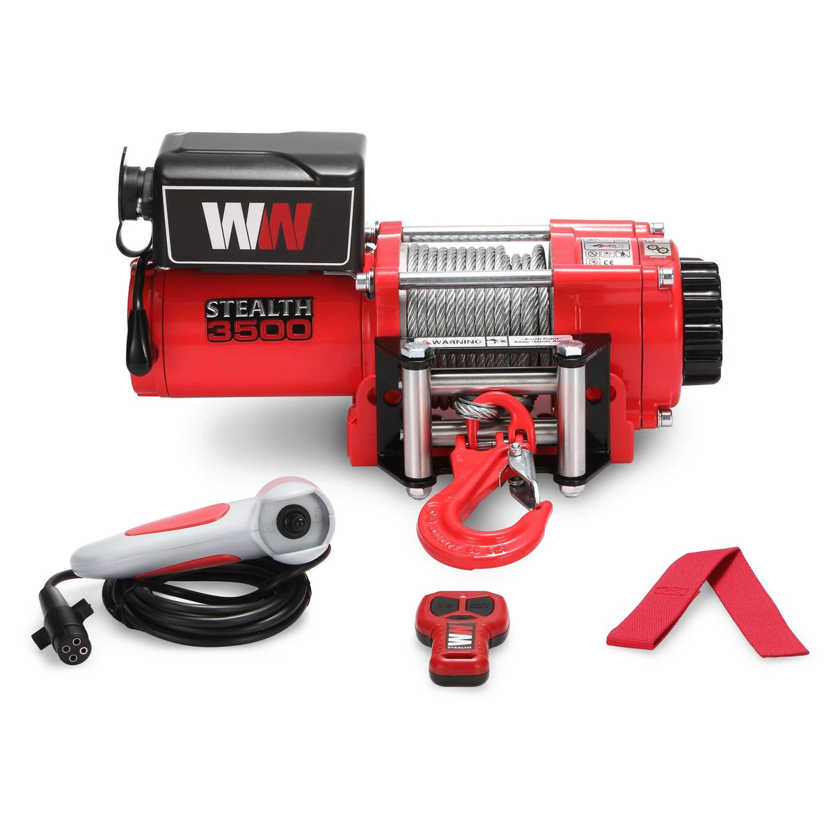 Stealth Winches 3500lb 12v Electric Winch with Steel Rope
