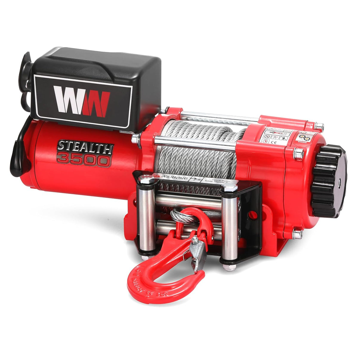 Stealth Winches 3500lb 12v Electric Winch with Steel Rope