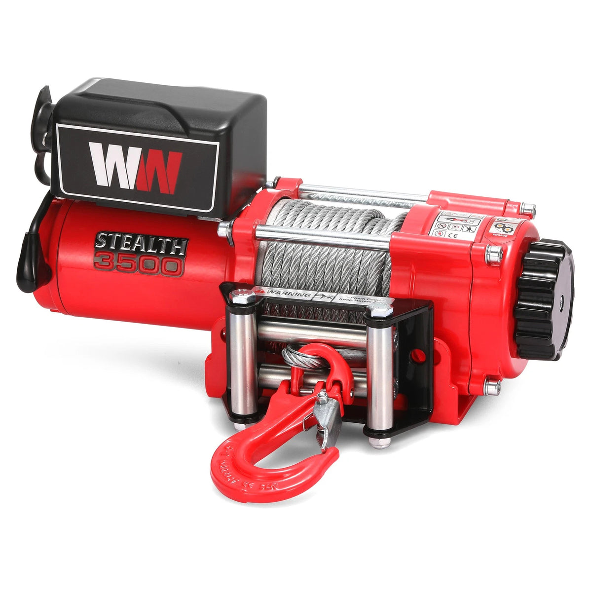 Stealth Winches 3500lb 12v Electric Winch with Steel Rope