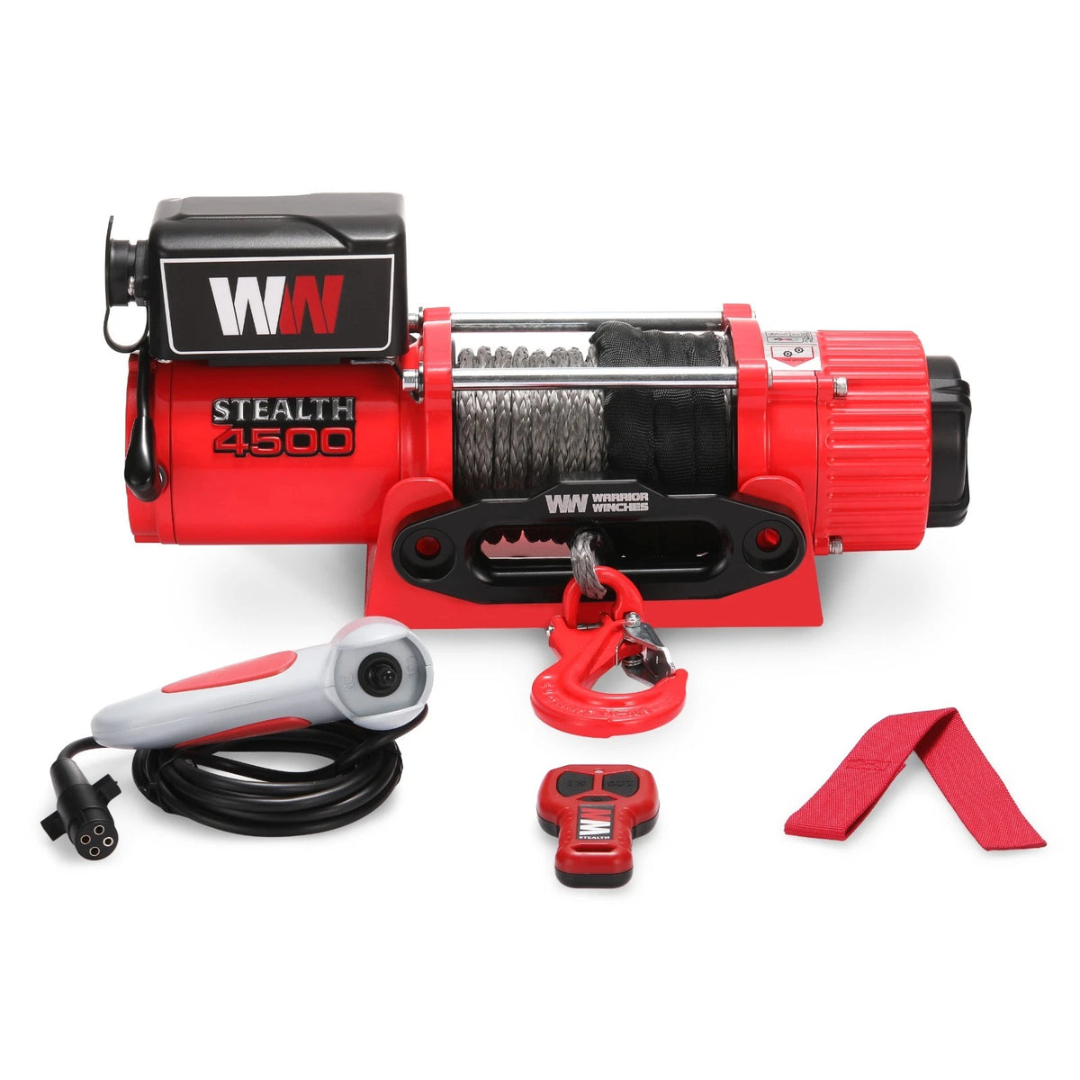 Stealth Winches 4500lb 12v Electric Winch with Synthetic Rope