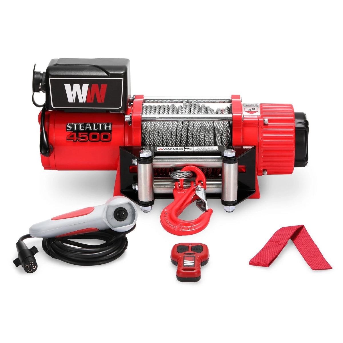 Stealth Winches 4500lb 12v Electric Winch with Steel Rope
