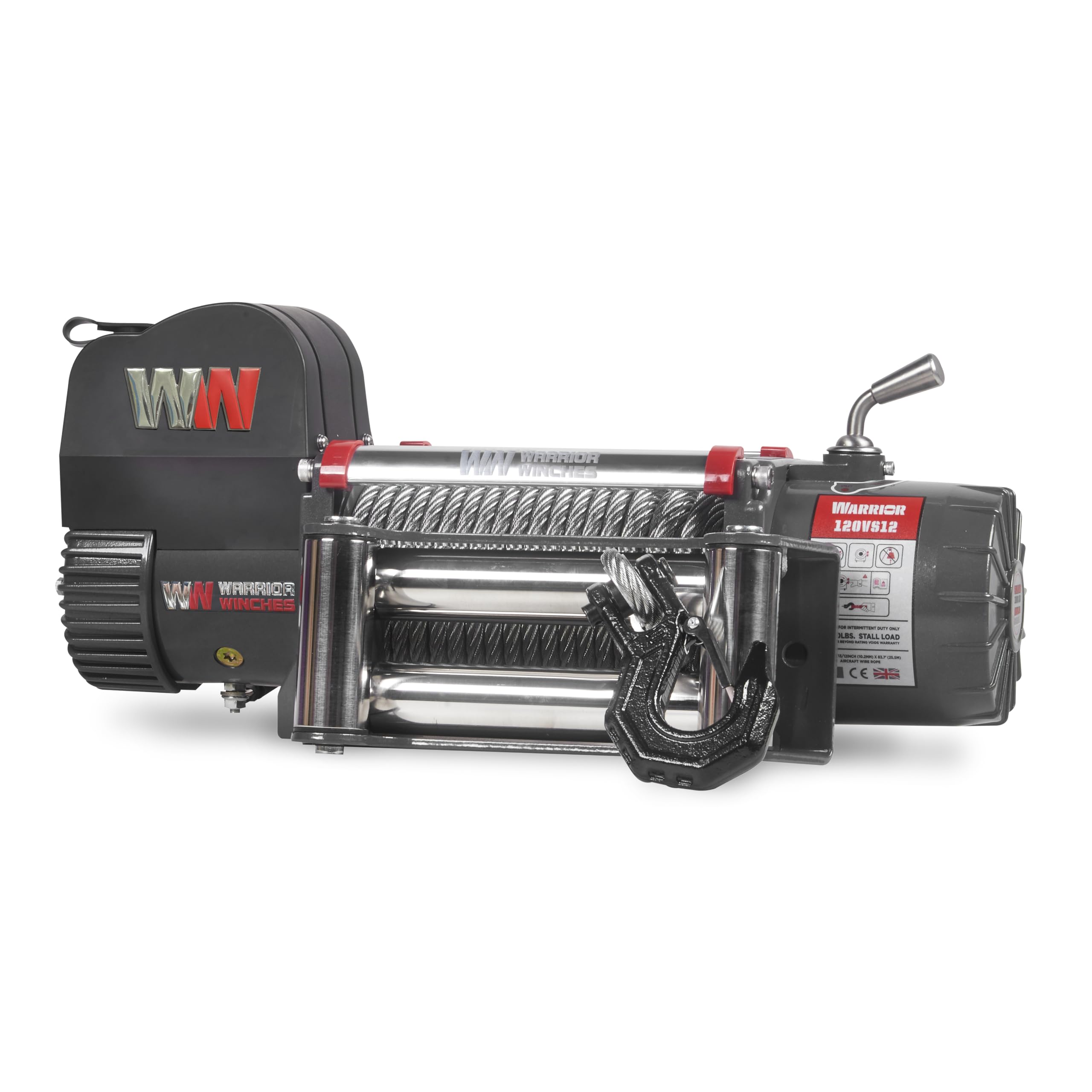Warrior Winches Samurai 12000lb 12v Electric Winch with Steel Rope
