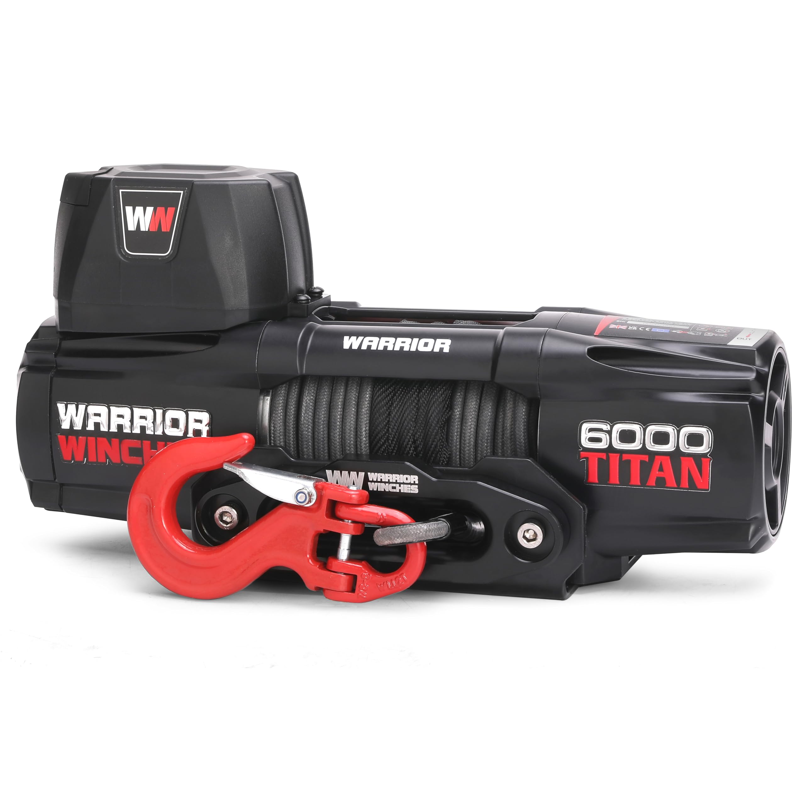 Warrior Winches Titan 6000lb 12V Electric Winch with Synthetic Rope