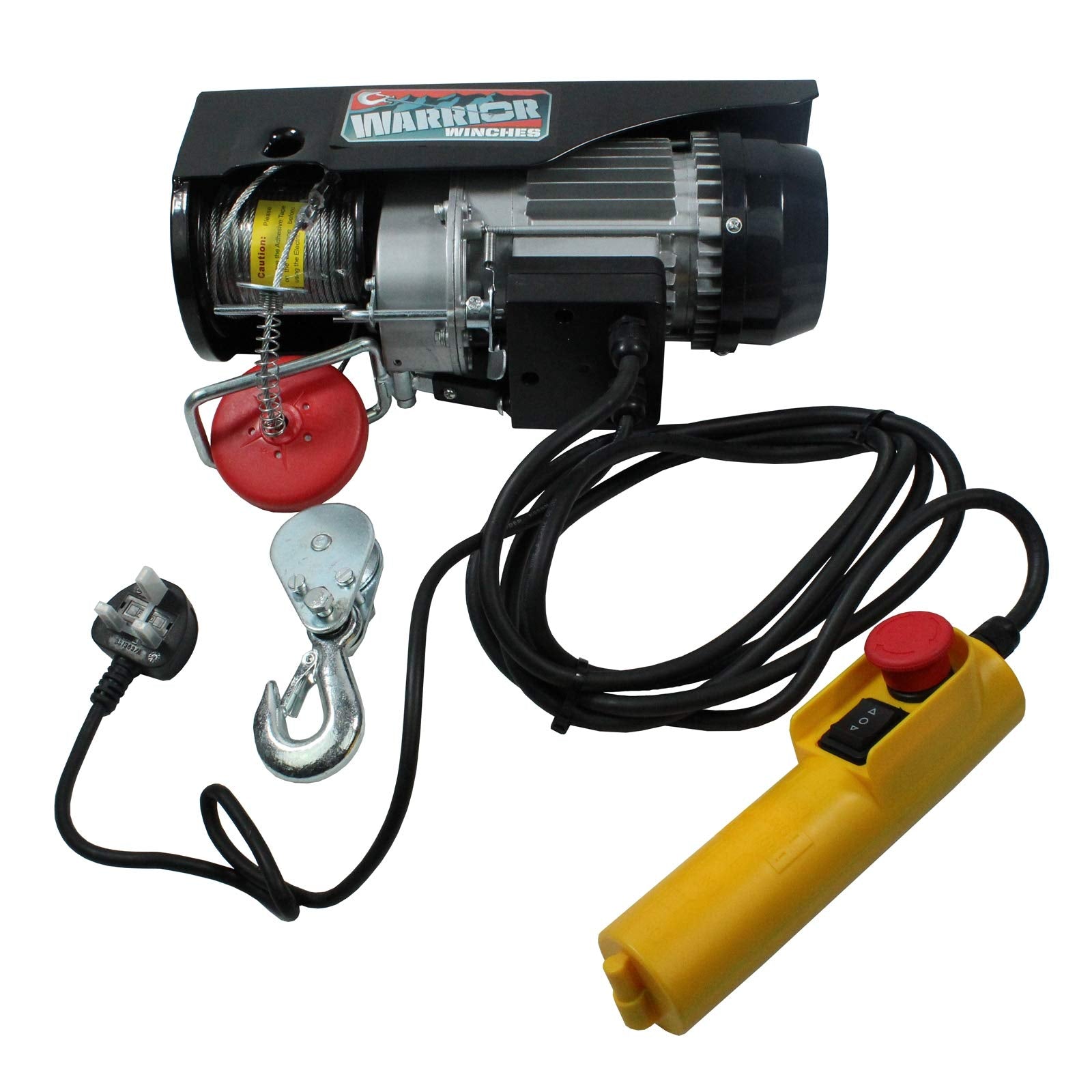 Warrior Winches Electric Hoist 250kg 240V with Wired Hand Remote Control
