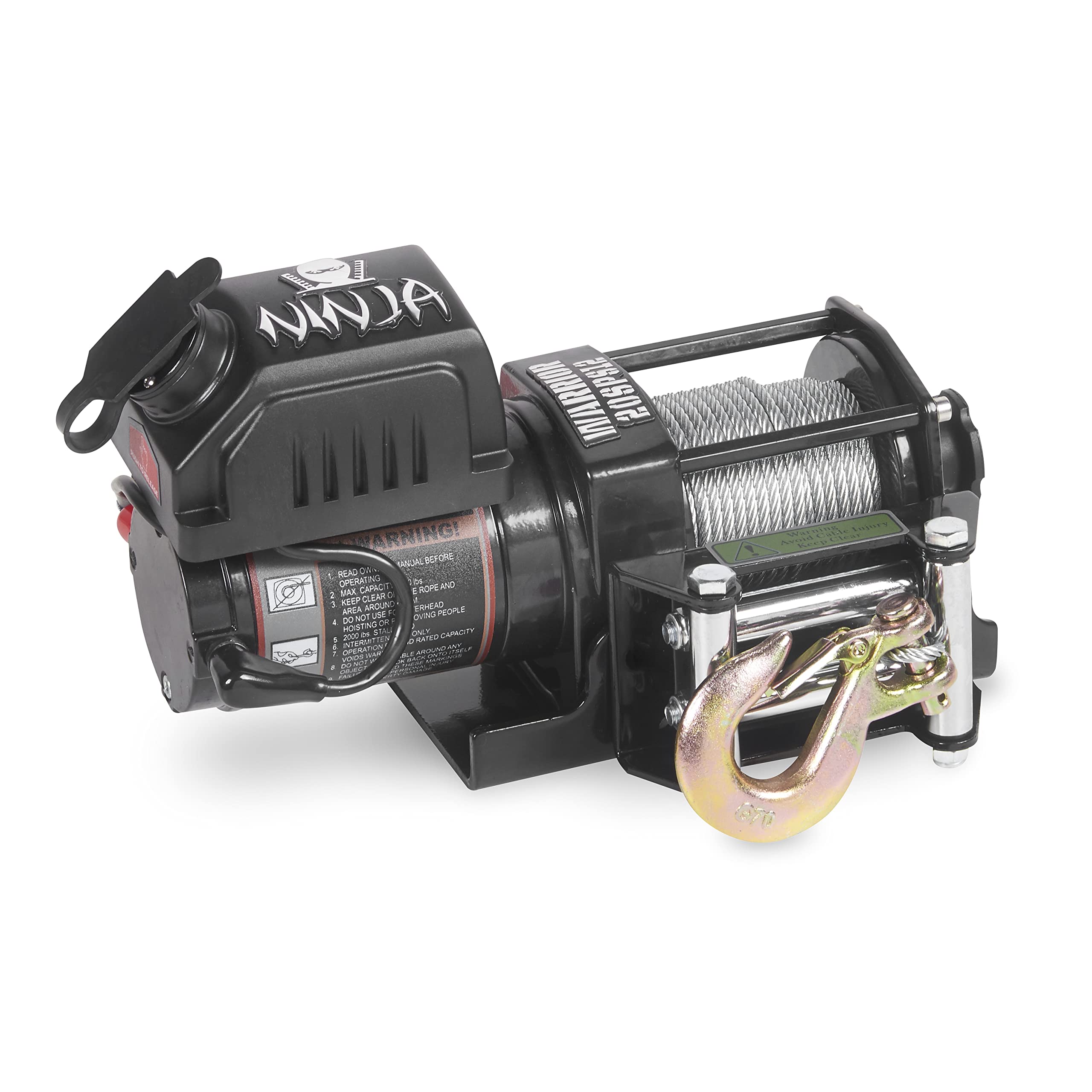 Warrior Winches Ninja 2000lb 12v Electric Winch with Steel Rope