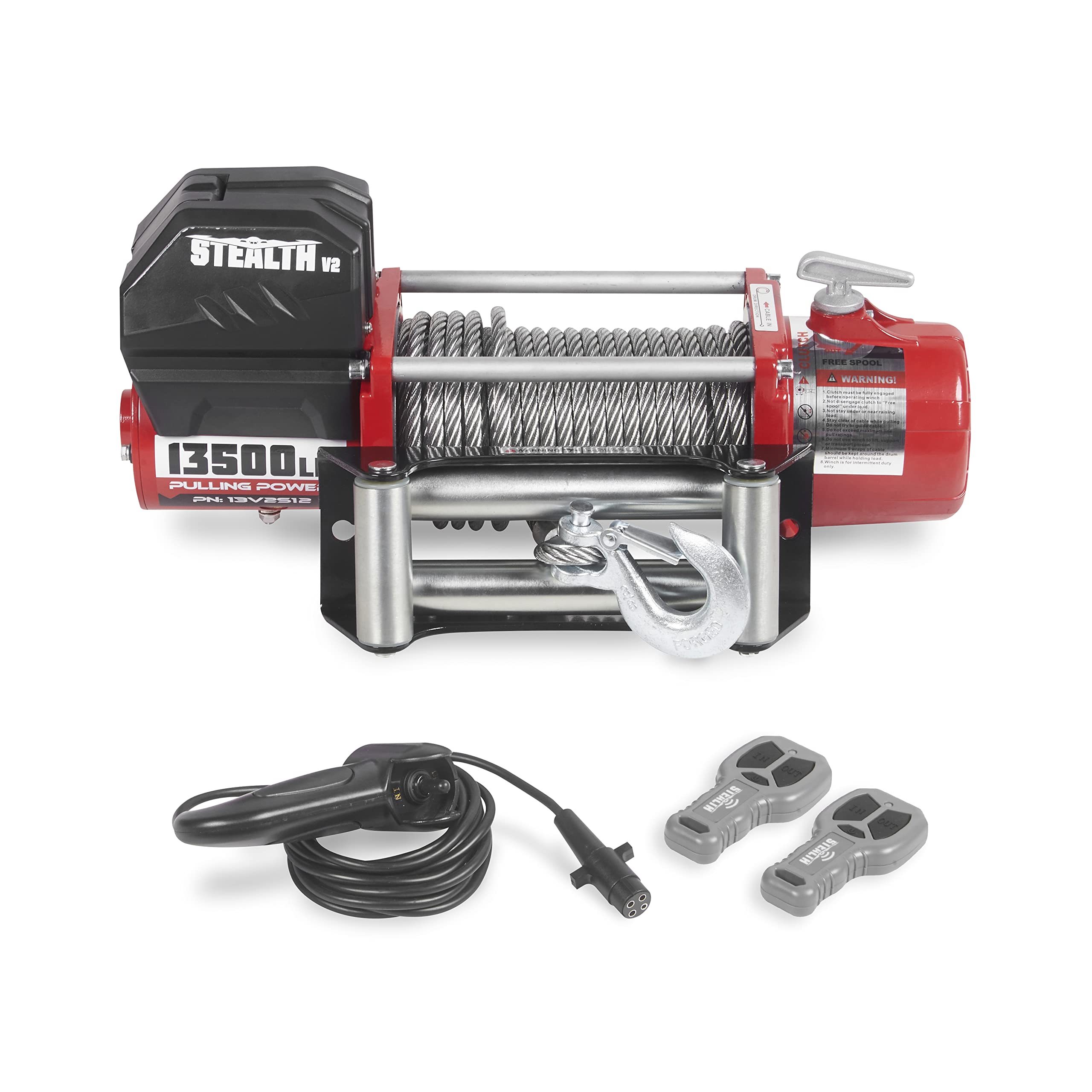 Stealth Winches 13500lb 12v Electric Winch with Steel Rope