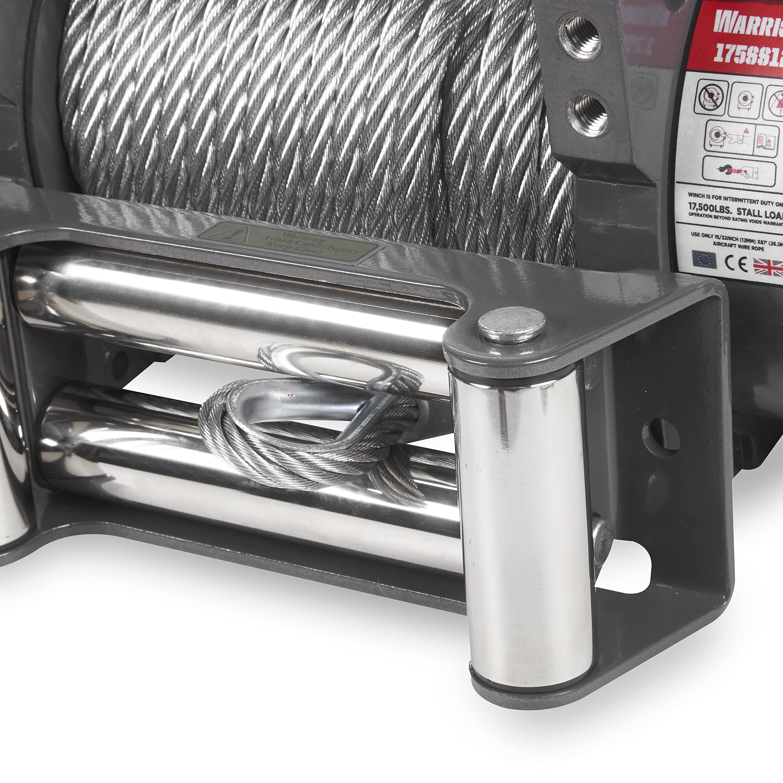 Warrior Winches Samurai 17500lb 24v Electric Winch with Steel Rope