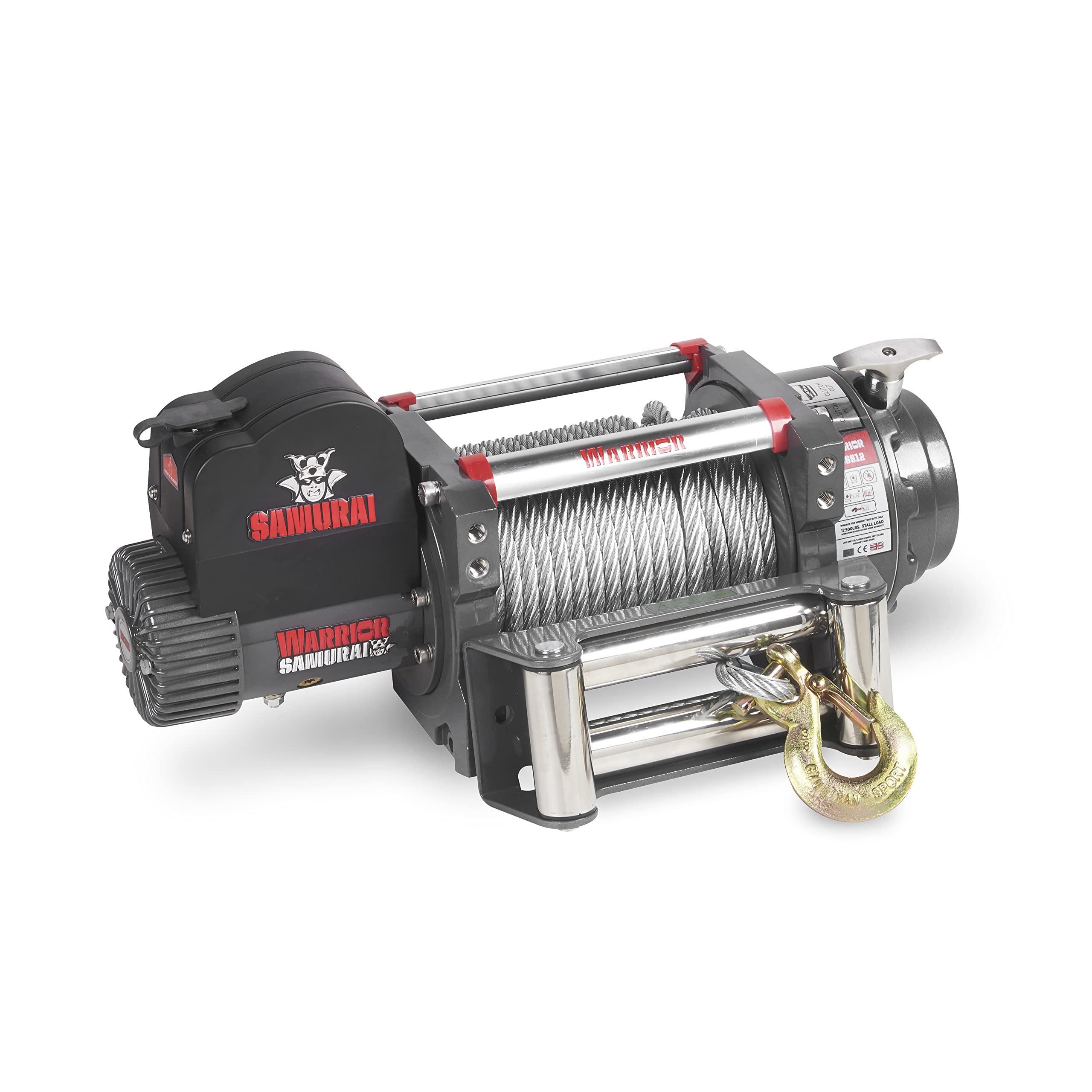 Warrior Winches Samurai 17500lb 24v Electric Winch with Steel Rope