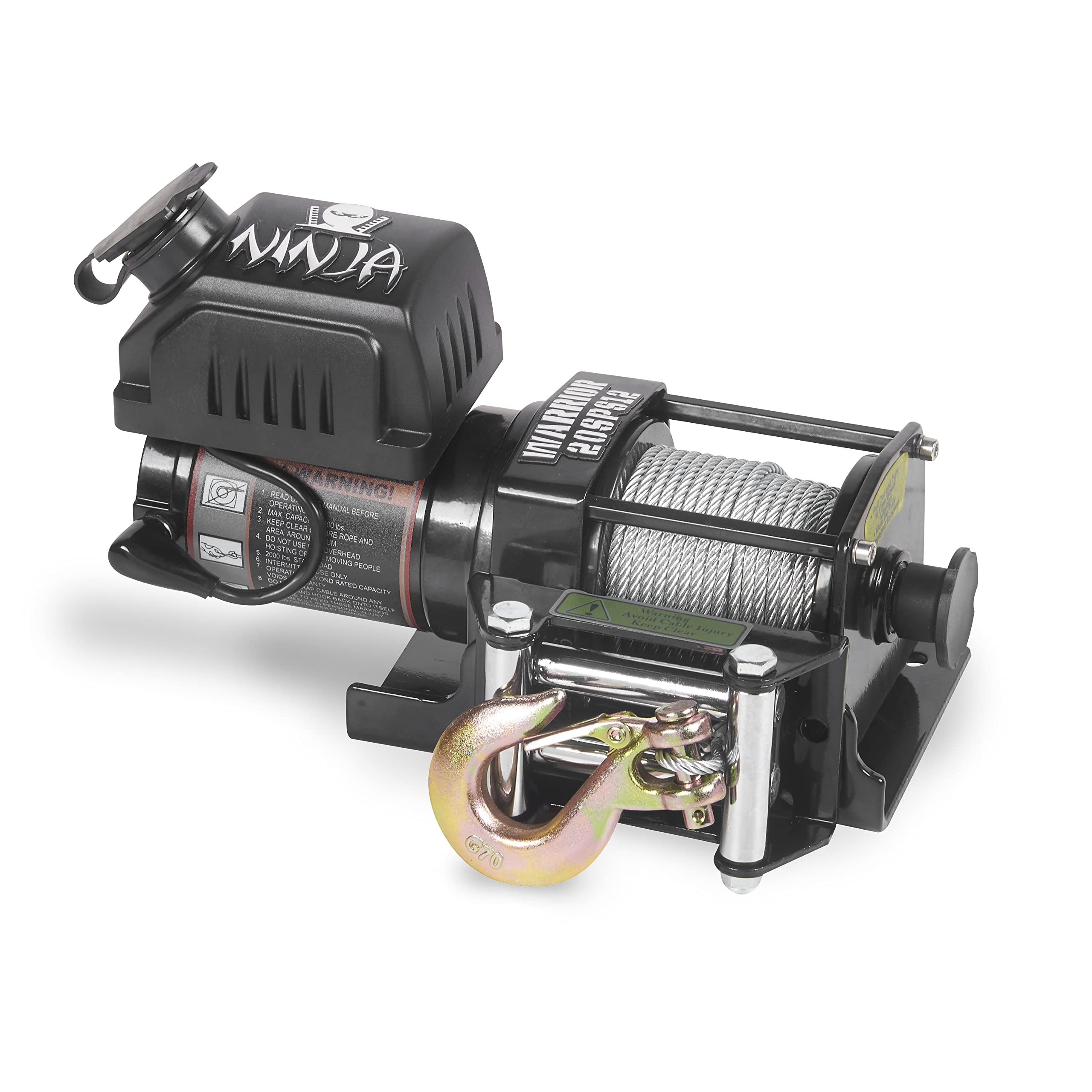 Warrior Winches Ninja 2000lb 12v Electric Winch with Steel Rope