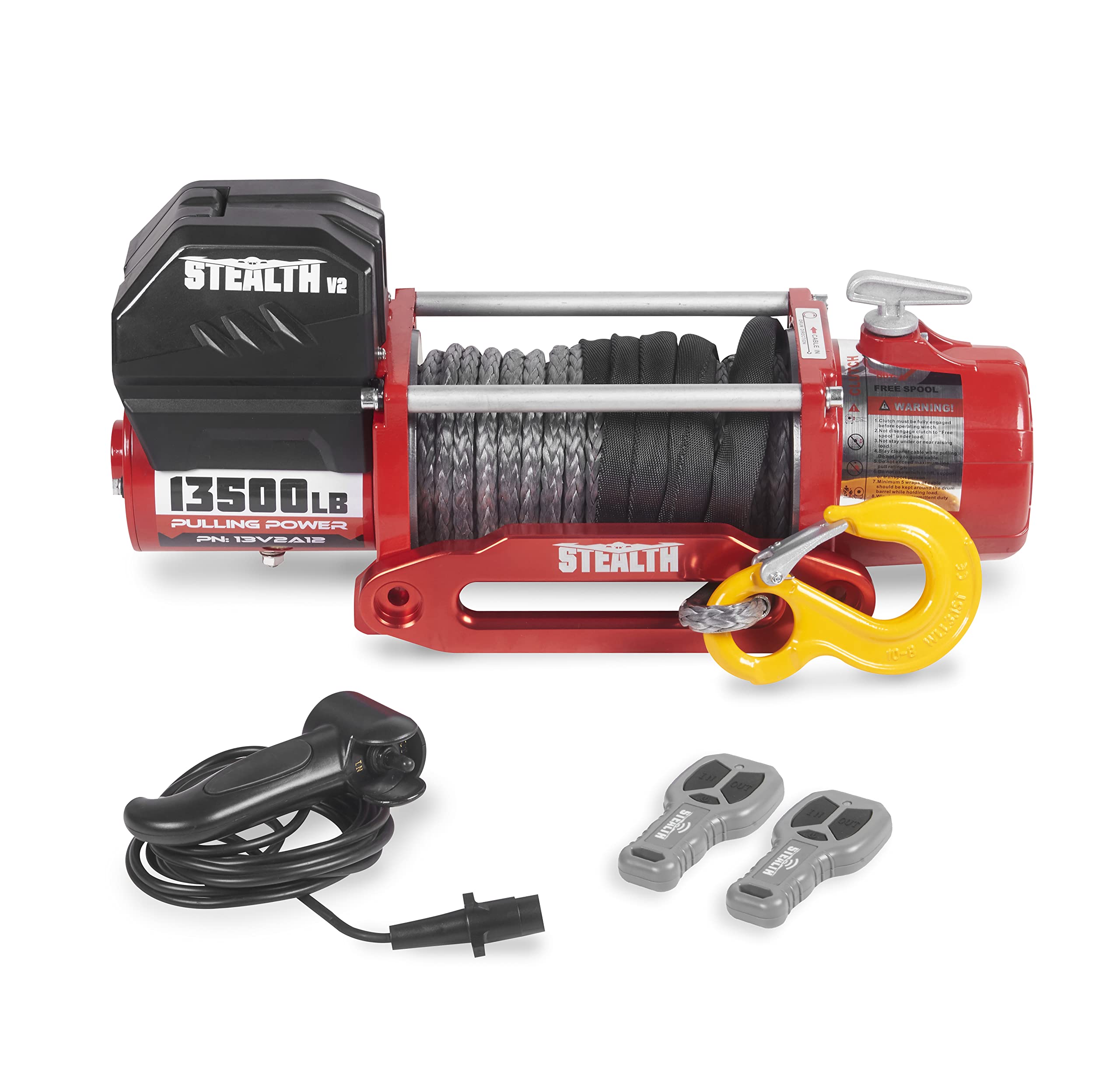 Stealth Winches 13500lb 12v Electric Winch with Synthetic Rope