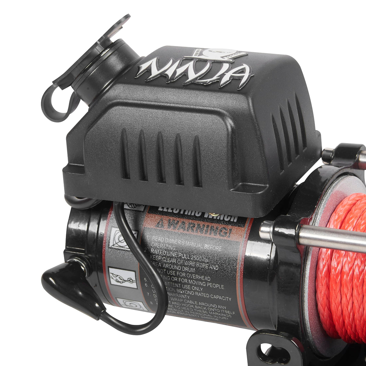 Warrior Winches Ninja 2500lb 12v Electric Winch with Steel Rope