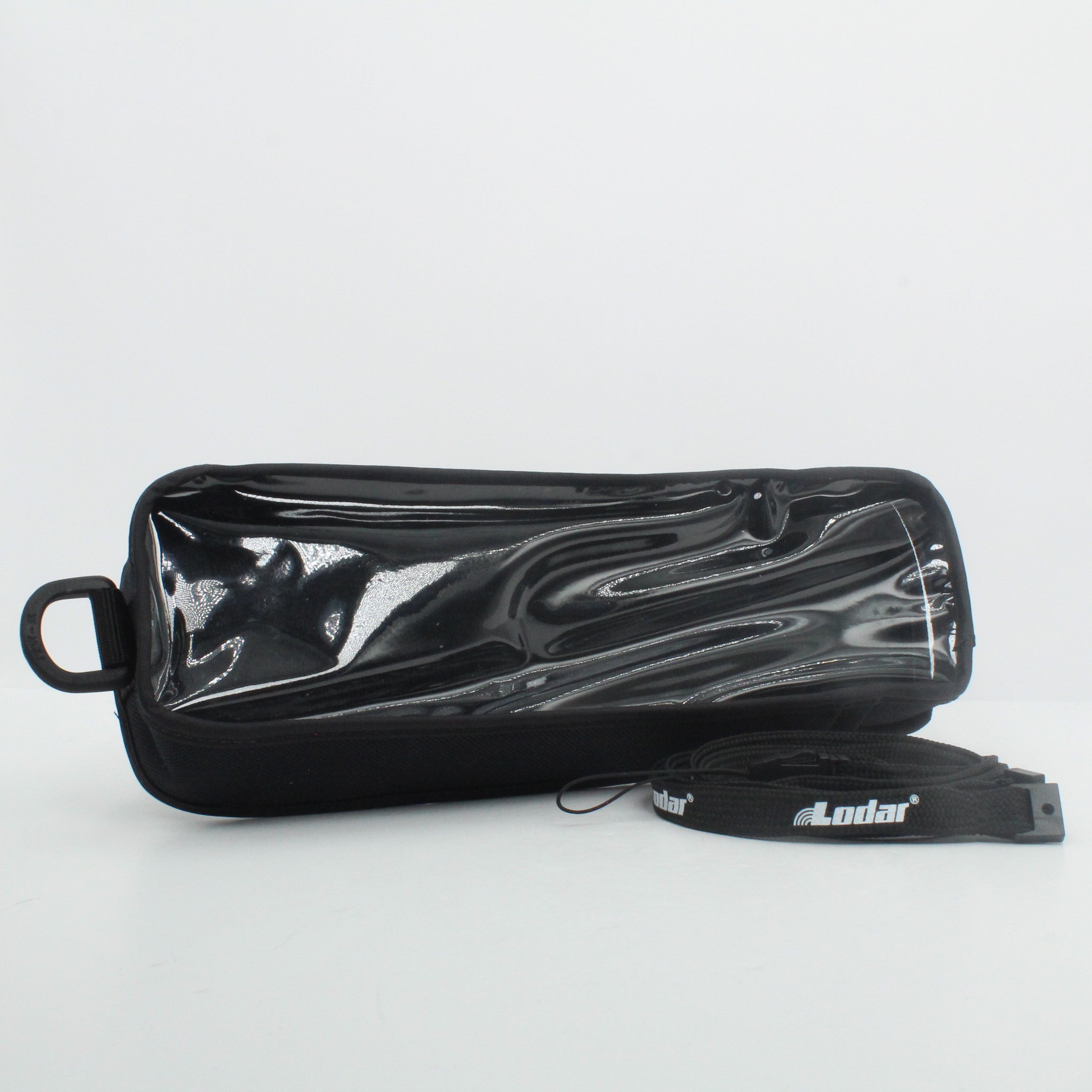 Lodar AC9807 long profile case front view showing clear window and zip