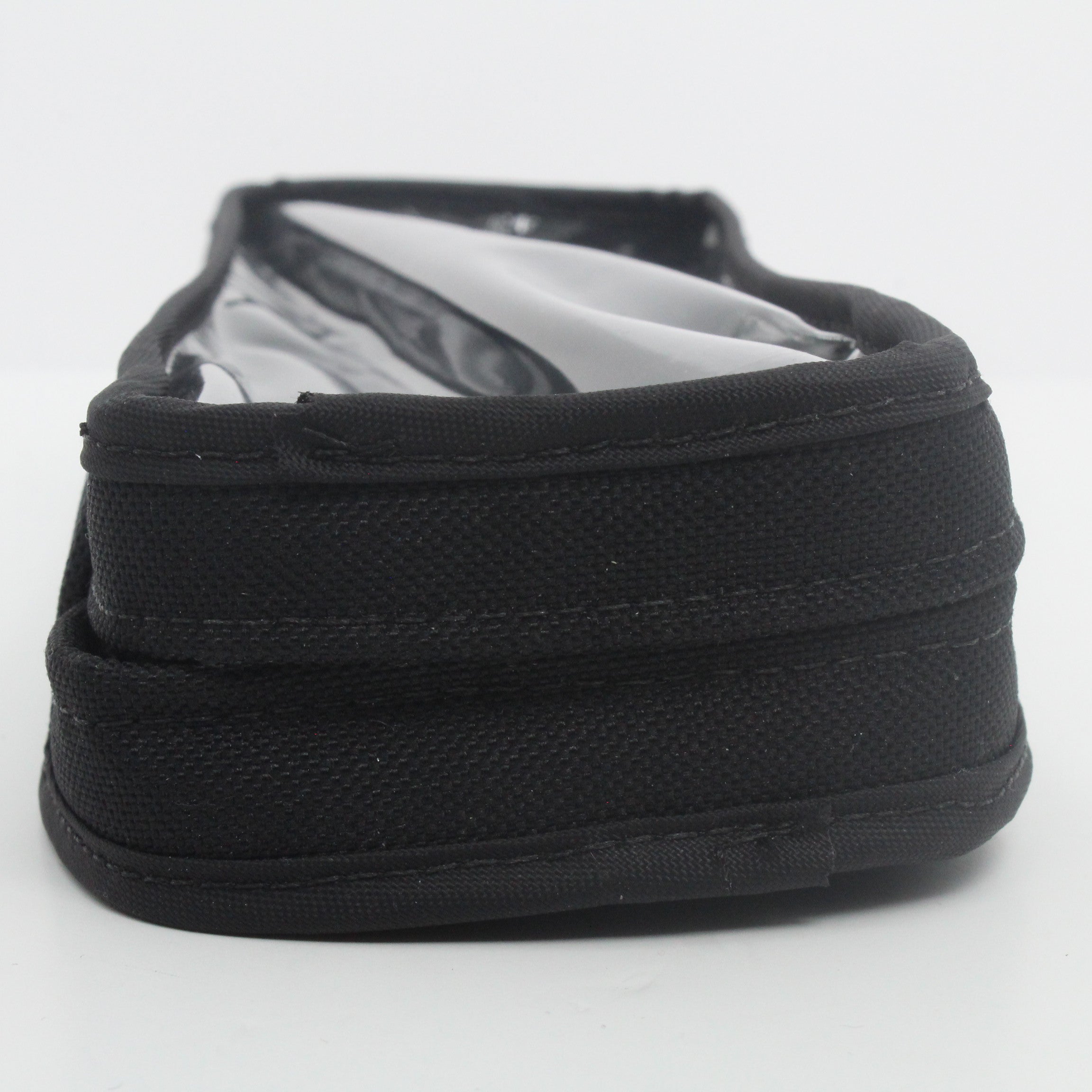 Lodar AC9807 fabric case end view showing D-ring and interior lining
