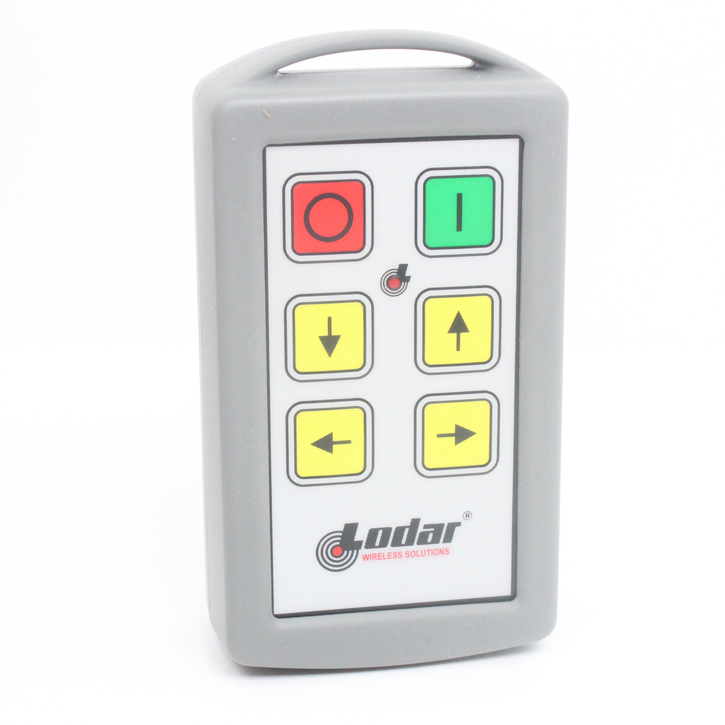 Lodar 92104TX-3 handset rear view showing serial number label