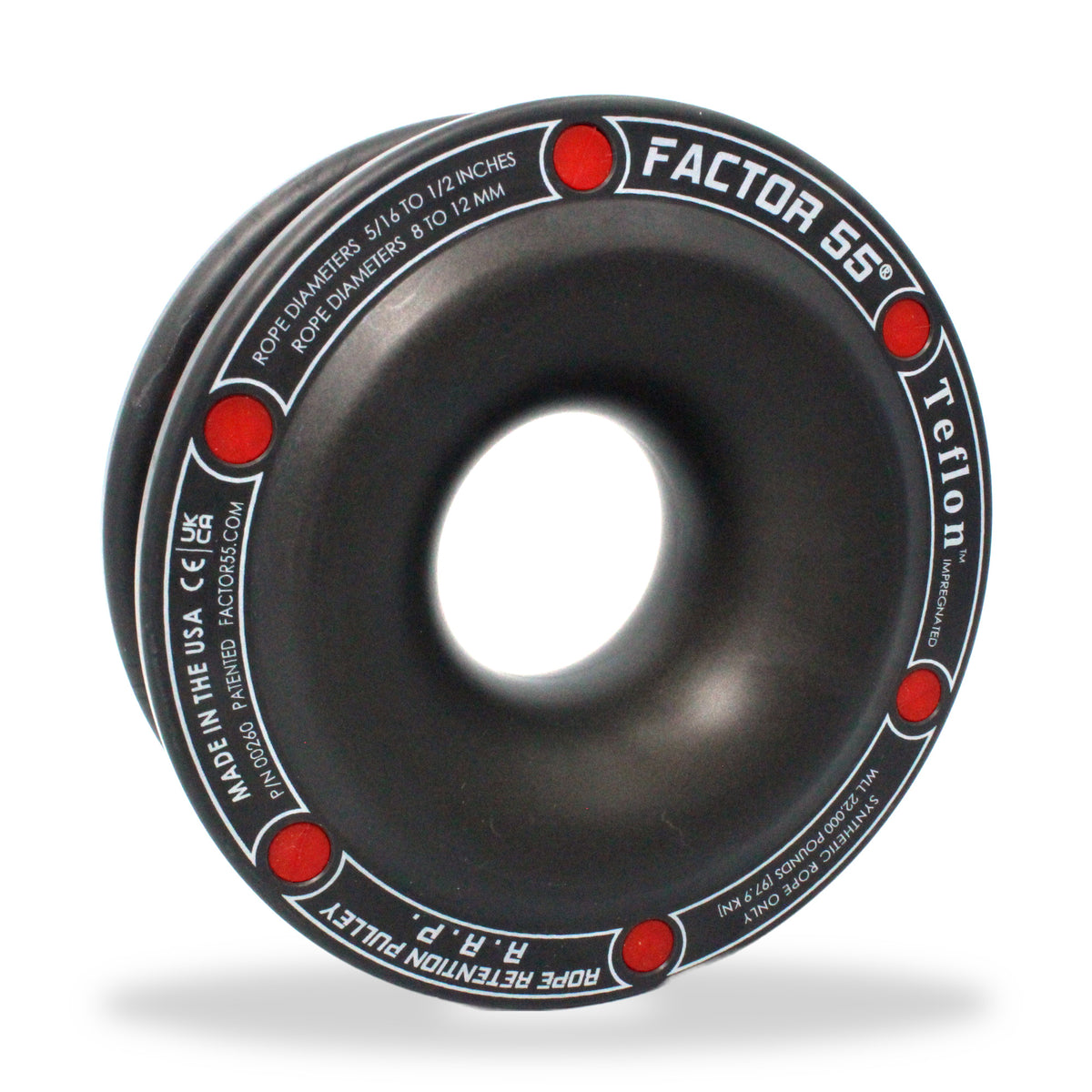 Factor 55 Rope Retention Pulley (RRP) – Synthetic Rope Winch Ring 22,000 lbs