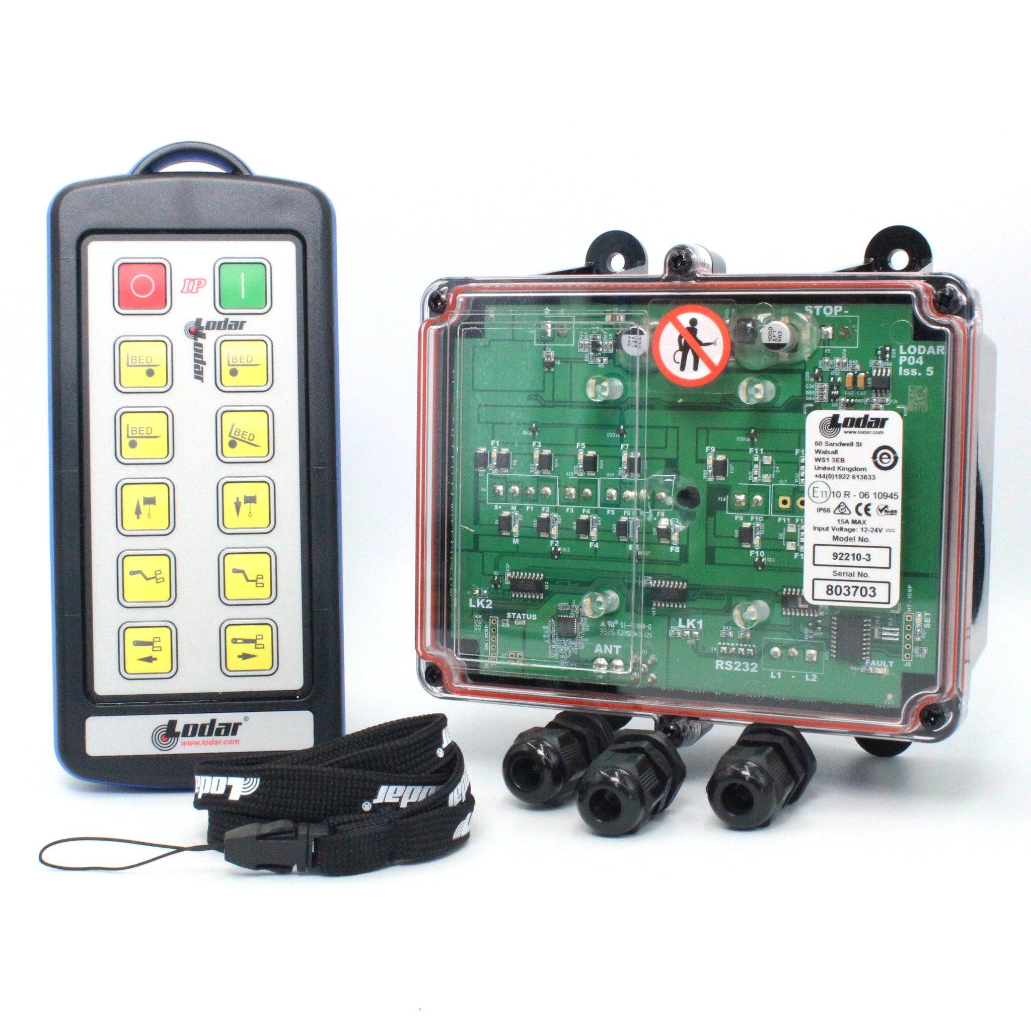 Lodar 92210-3 10 Function Wireless Remote Control Tilt Slide Spec Kit