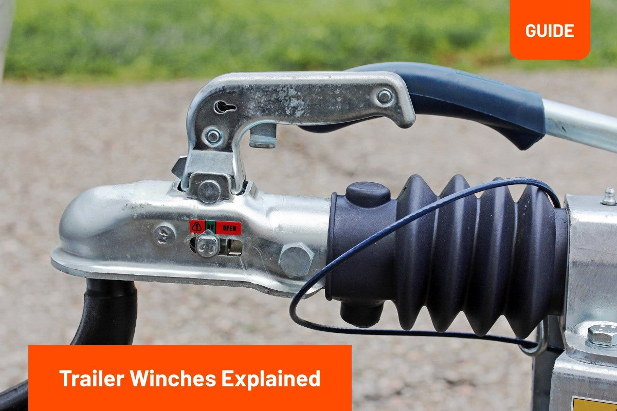 Trailer coupling and hitch head close-up — guide to choosing the right winch for your trailer