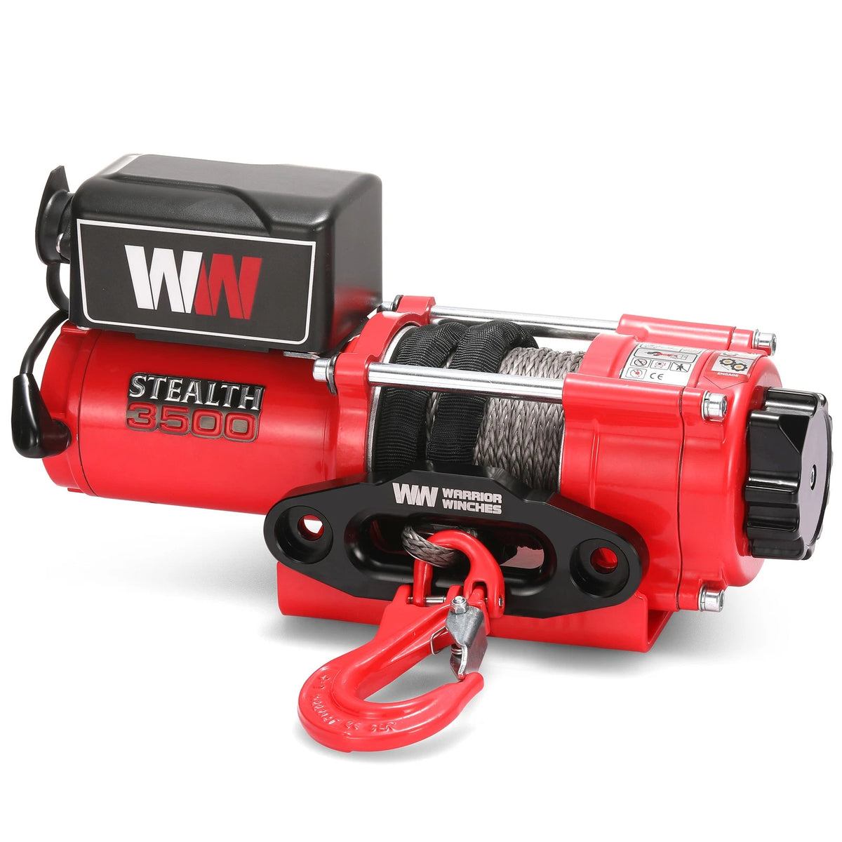 Stealth Winches 3500lb 12v Electric Winch with Synthetic Rope