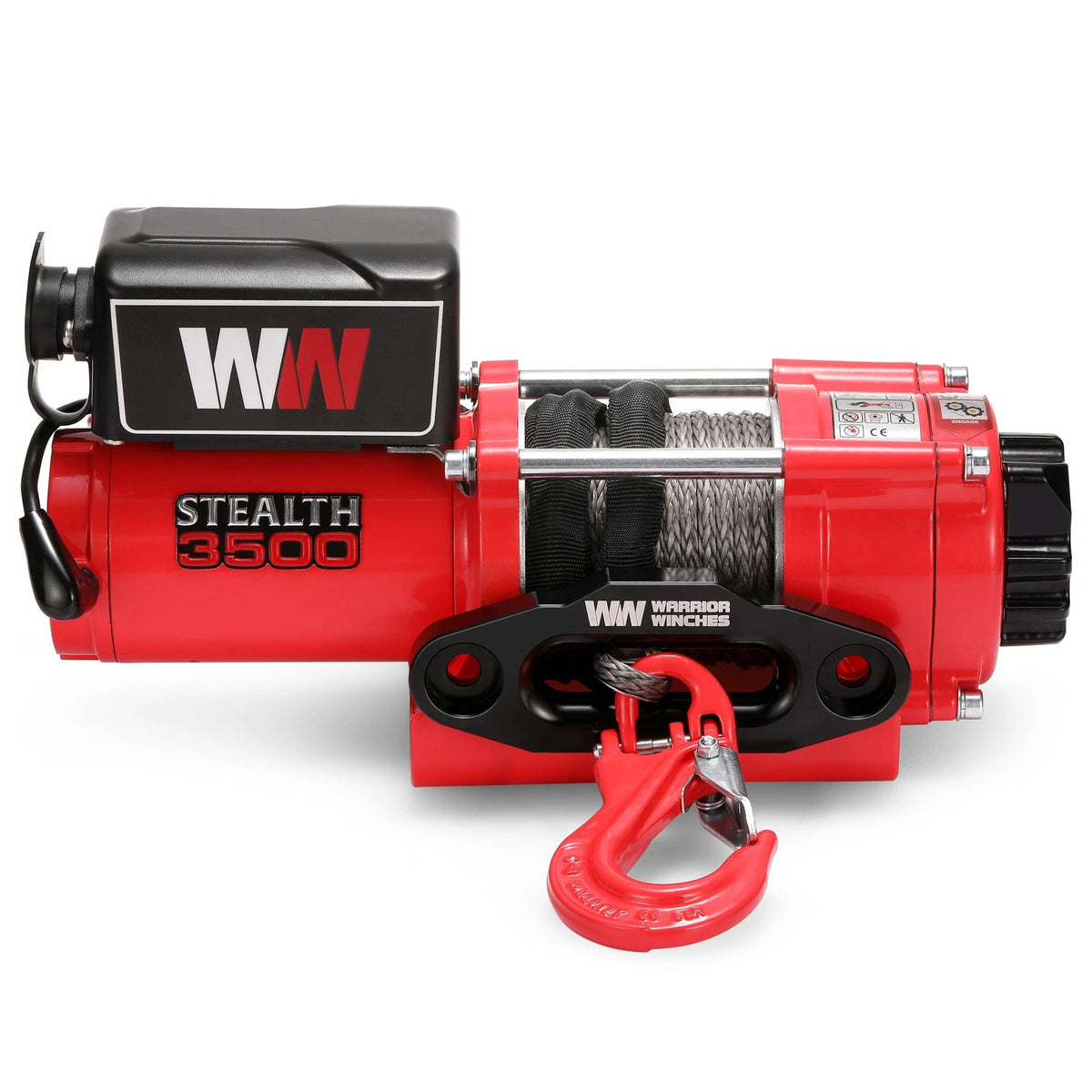 Stealth Winches 3500lb 12v Electric Winch with Synthetic Rope