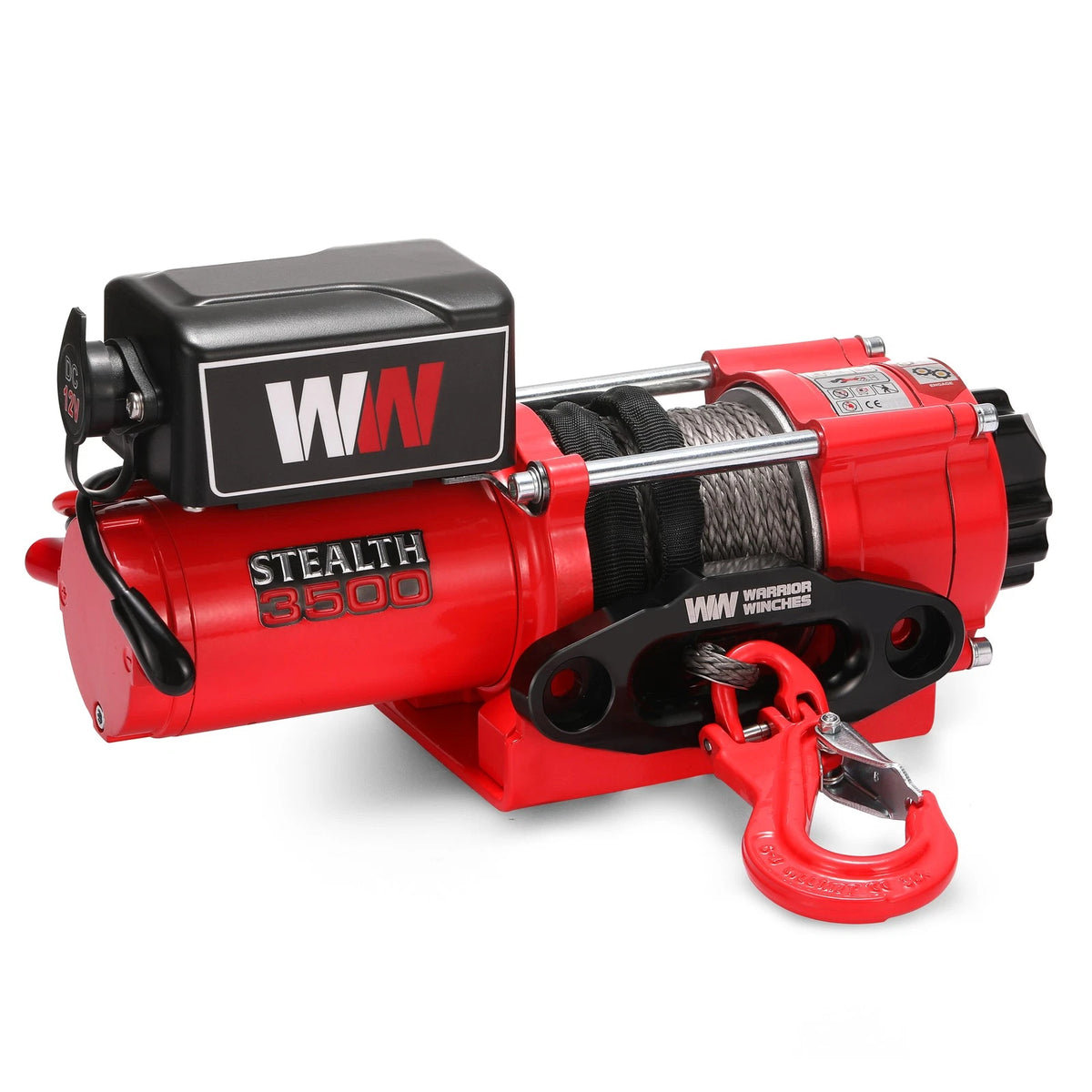 Stealth Winches 3500lb 12v Electric Winch with Synthetic Rope