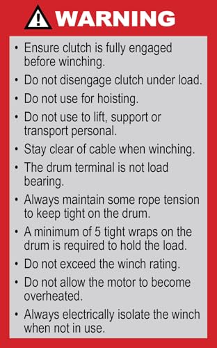 WINCHMAX 13,500lb (6,123kg) 24v Winch, 15m (Short) x 9.5mm Steel Rope. 3/8 inch Hook.