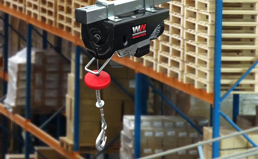 Warrior Winches Electric Hoist 250kg 240V with Wired Hand Remote Control