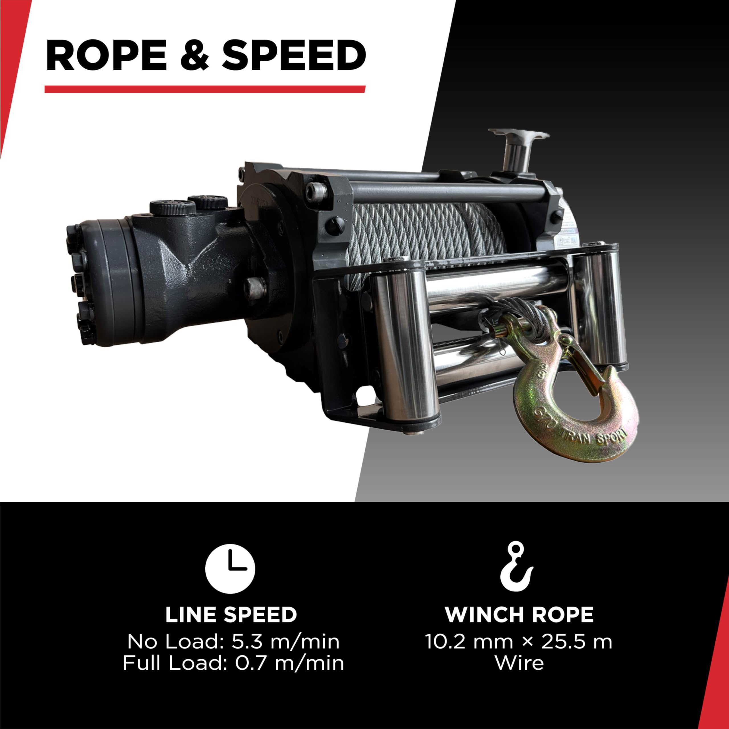 Warrior Winches C10000NH Hydraulic Winch