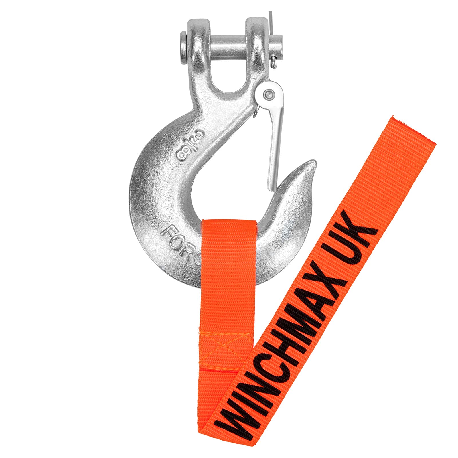 WINCHMAX 13,500lb (6,123kg) Original Orange 24v Electric Winch. 26m x 9.5mm Steel Wire Rope. 3/8 inch Hook. Flat Bed Mounting Plate.