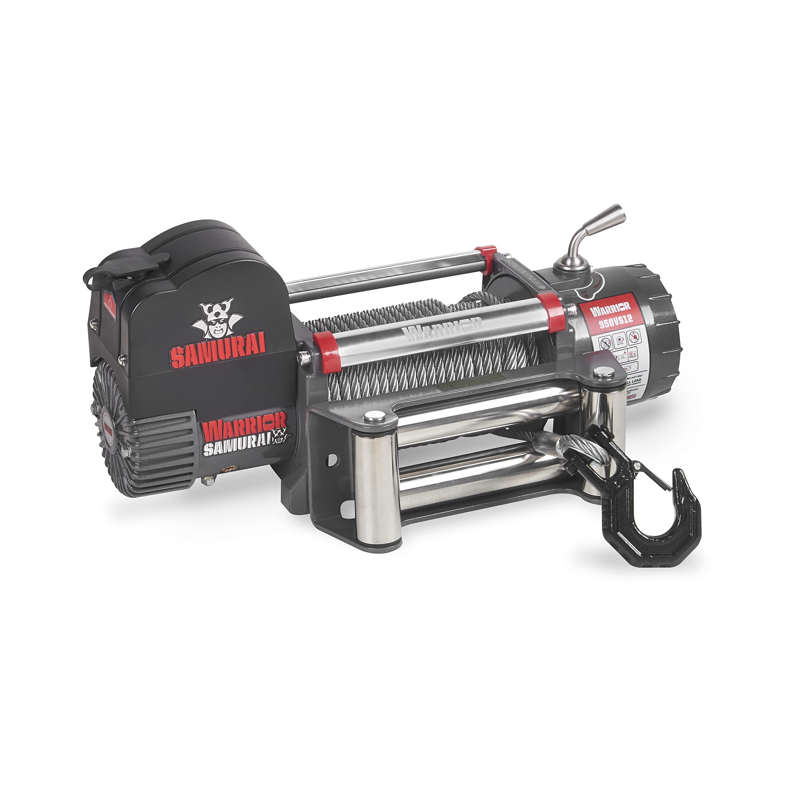Warrior Samurai 9500lb 12v Premium Electric Winch with Steel Rope