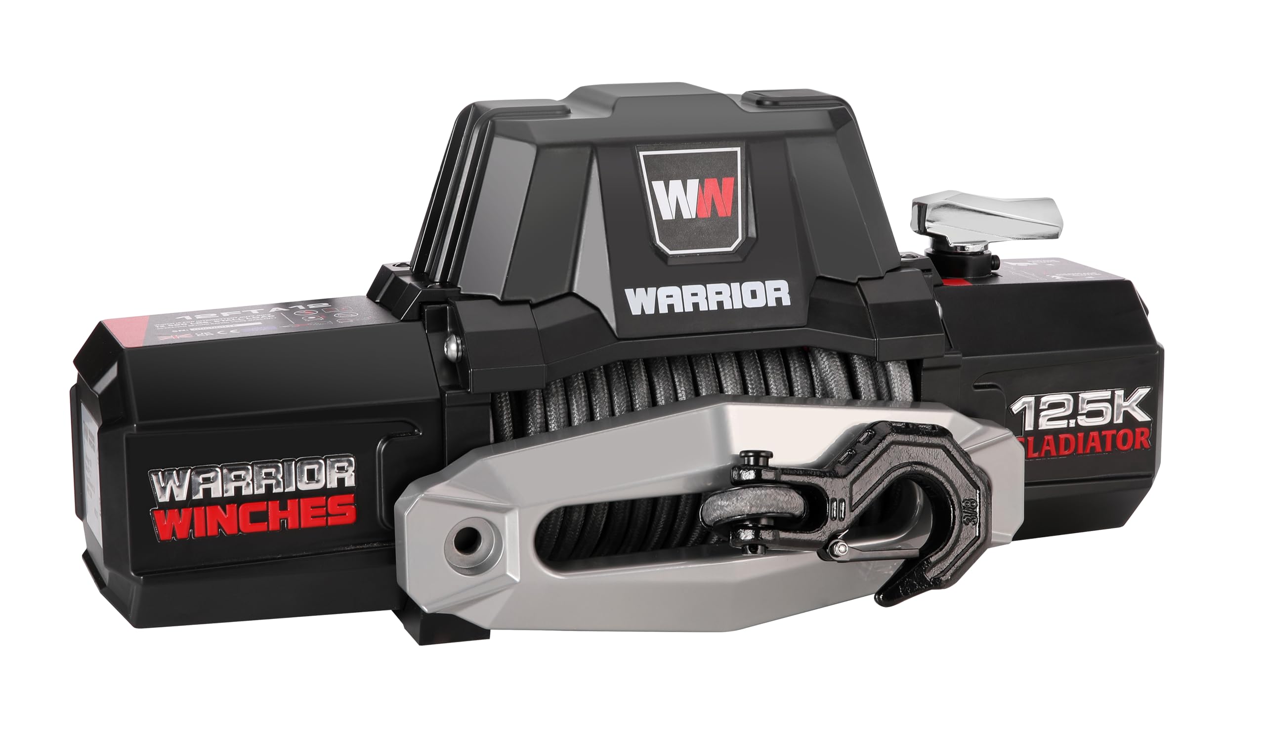 Warrior Winches Gladiator 12500lbs 12v Electric Winch with Synthetic Rope