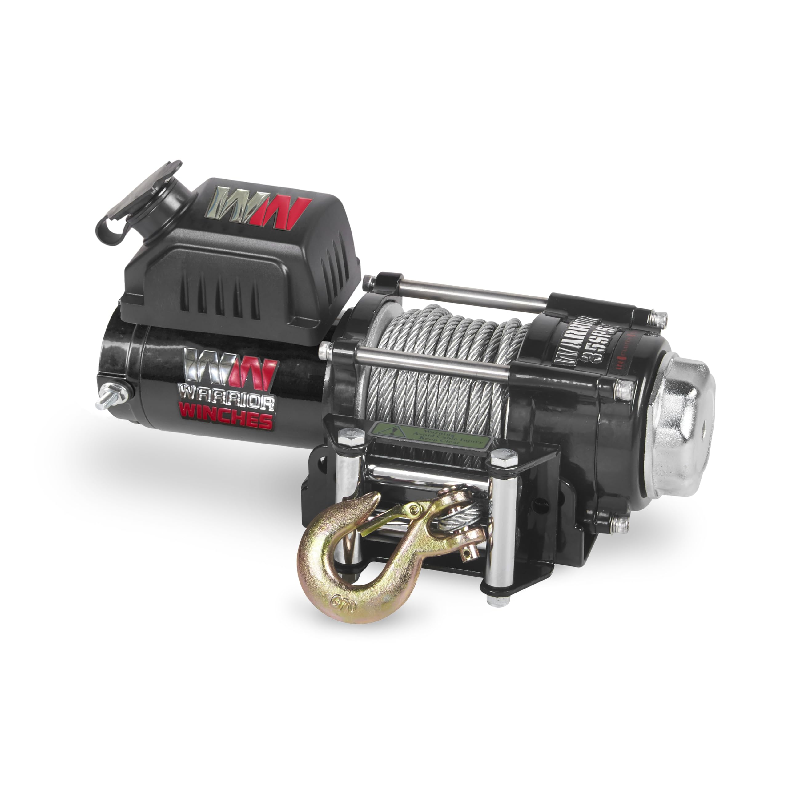 Warrior Winches Ninja 3500lb 12v Electric Winch with Steel Rope