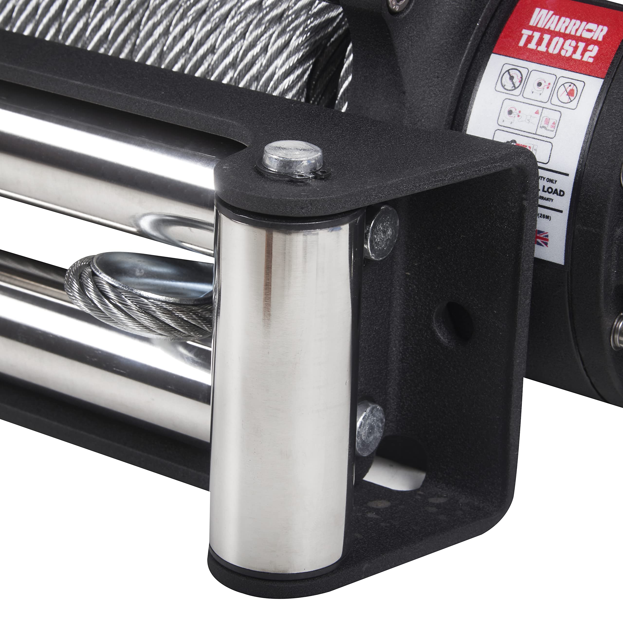 Warrior Winches T1000 Severe Duty 10000lb 12V Electric Winch with 26m Steel Rope