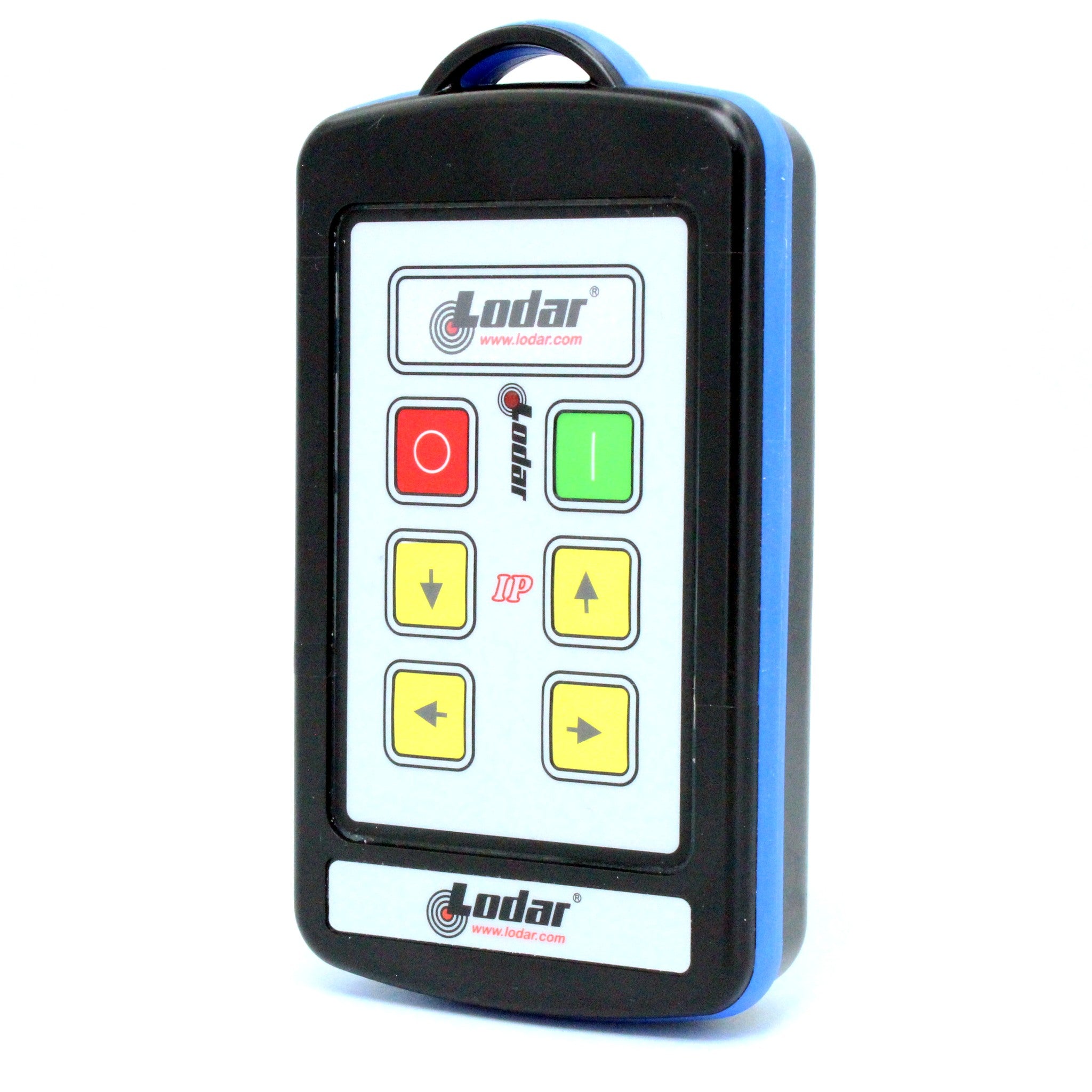 Lodar 92204TX-3 4 function IP replacement handset with arrow direction inserts showing up down left right yellow buttons
