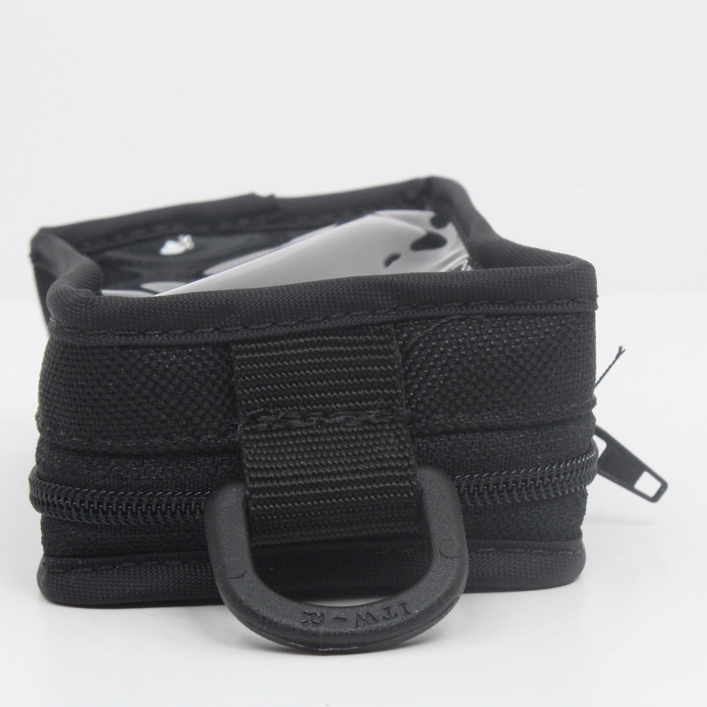 Lodar AC9805 black fabric carry case Lodar branding on strap detail
