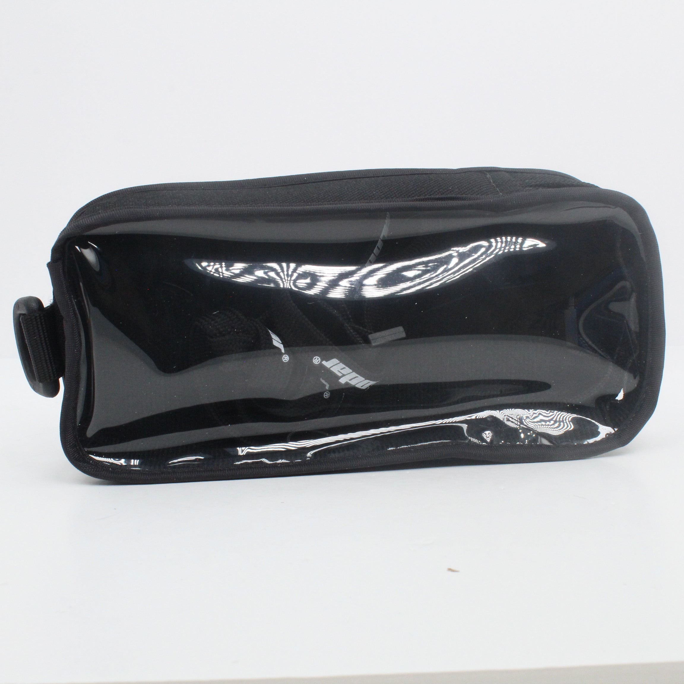 Lodar AC9806 fabric case top-down showing Lodar handset through clear window