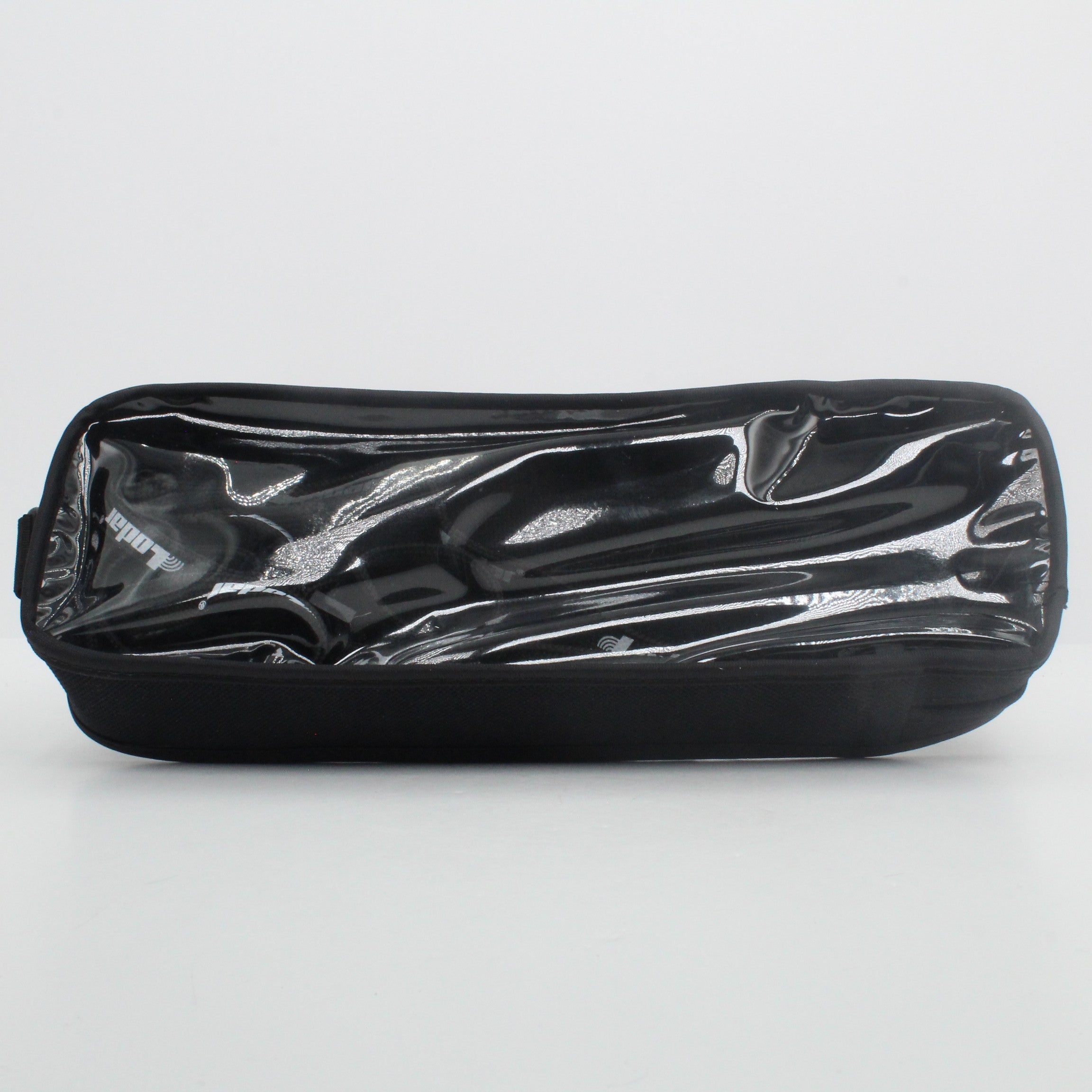 Lodar AC9807 fabric case top-down showing 16 function handset through clear window