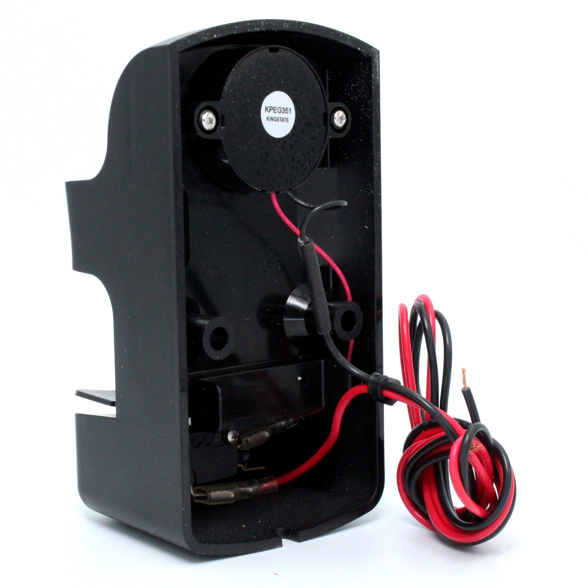 Lodar AC9816 handset holder showing alarm buzzer and wiring