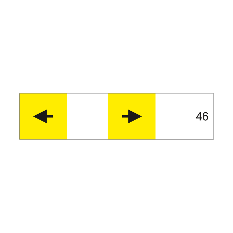 Lodar IP handset button insert number 46 showing left and right arrow symbols on yellow button faces
