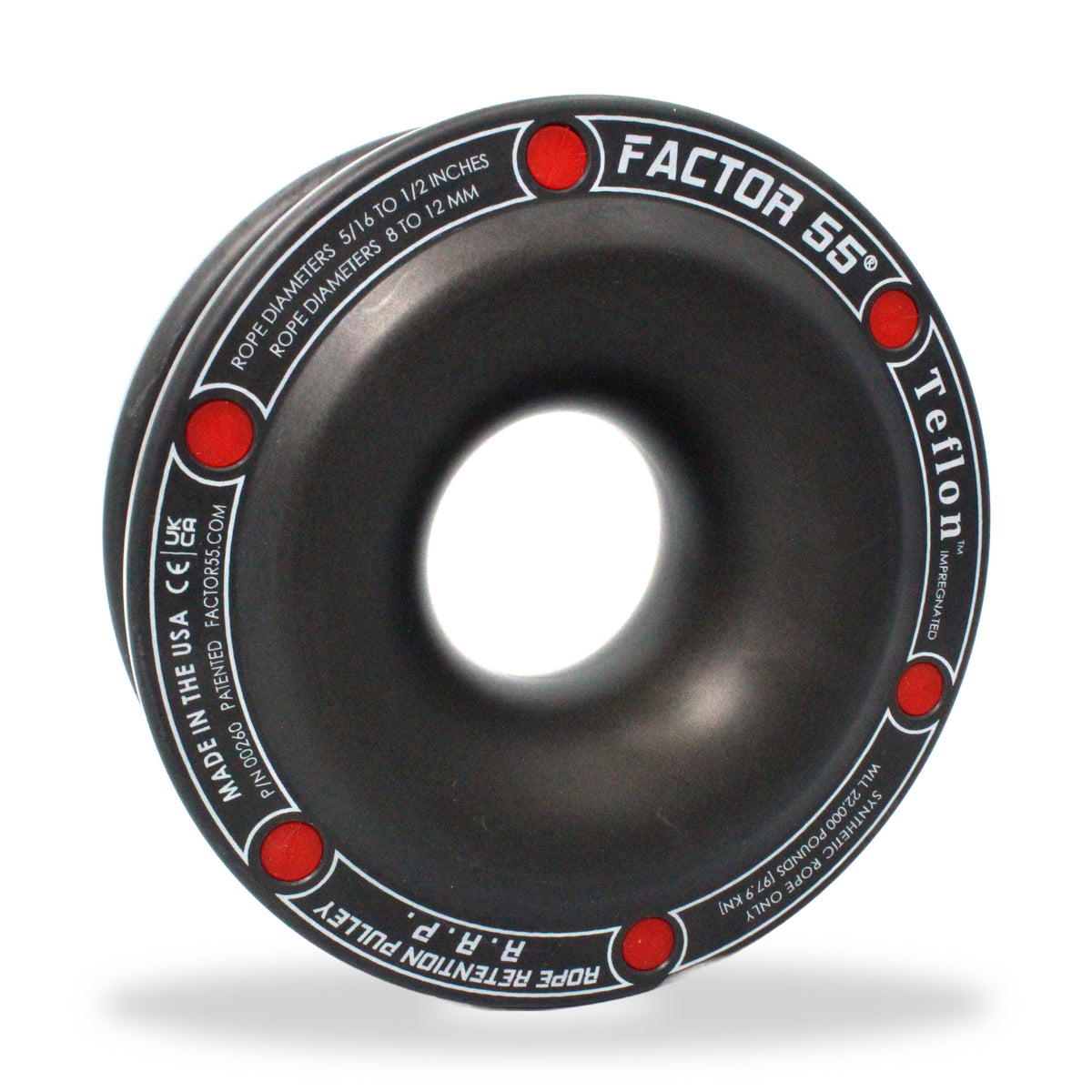 Factor 55 Rope Retention Pulley (RRP) – Synthetic Rope Winch Ring 22,000 lbs
