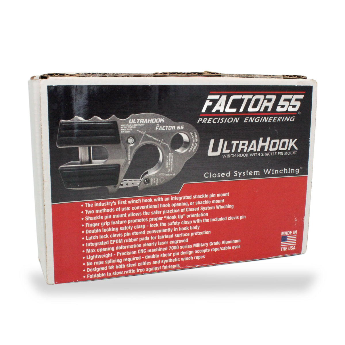 Factor 55 UltraHook Winch Hook with Shackle Mount (16,000 lbs Capacity)