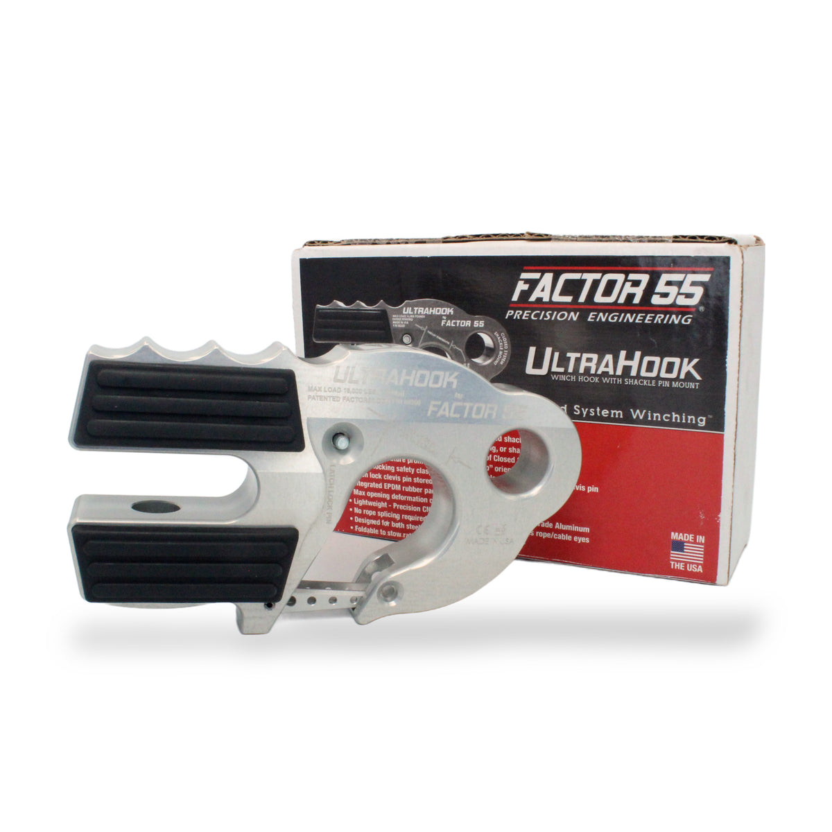 Factor 55 UltraHook Winch Hook with Shackle Mount (16,000 lbs Capacity)