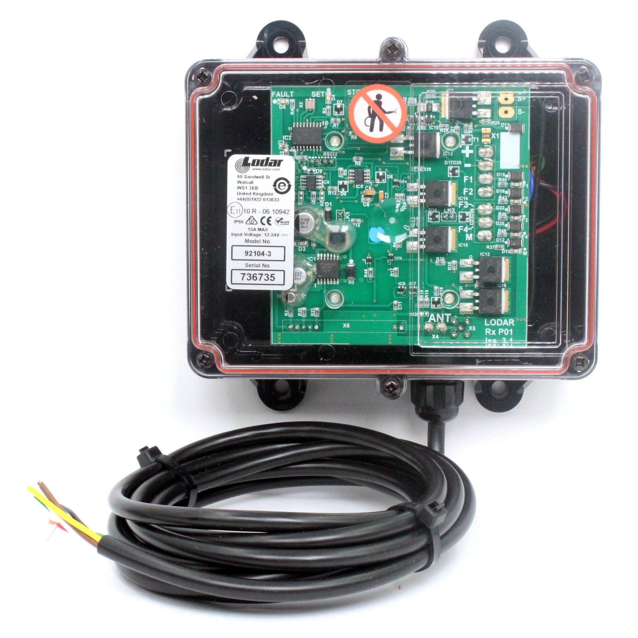 Lodar 92104-3 4 Function Wireless Remote Control Kit Custom Inserts